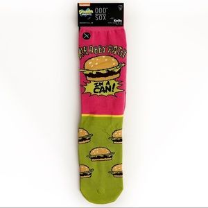 Odd Sox SpongeBob Crew Socks Mens Womens Krabby Patty in a Can Nickelodeon Gift